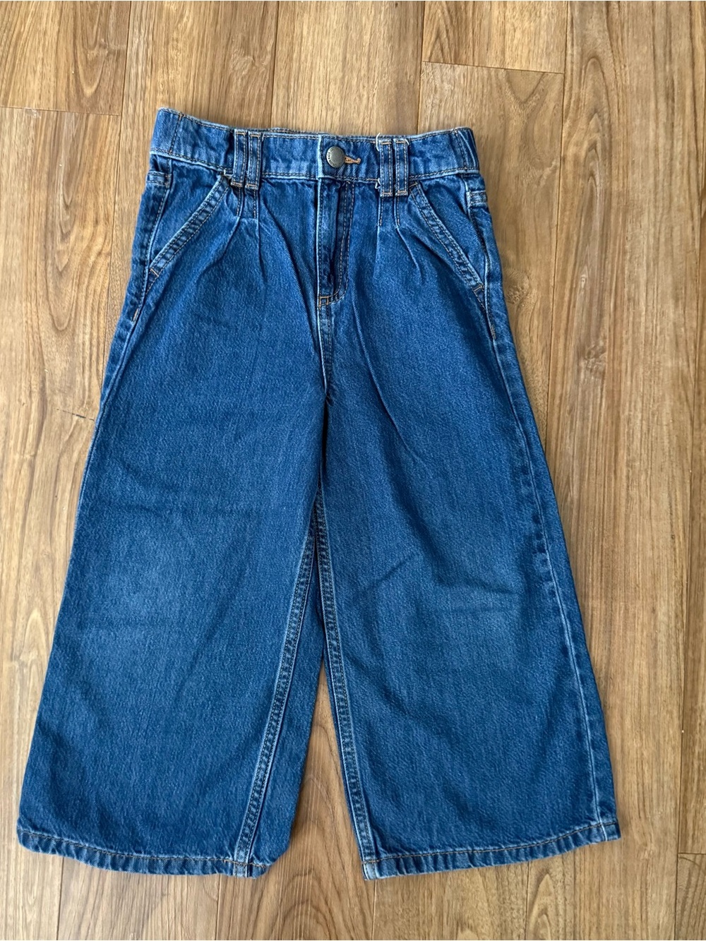 Cotton On Kid’s Wide-Leg Denim Jeans - Blue